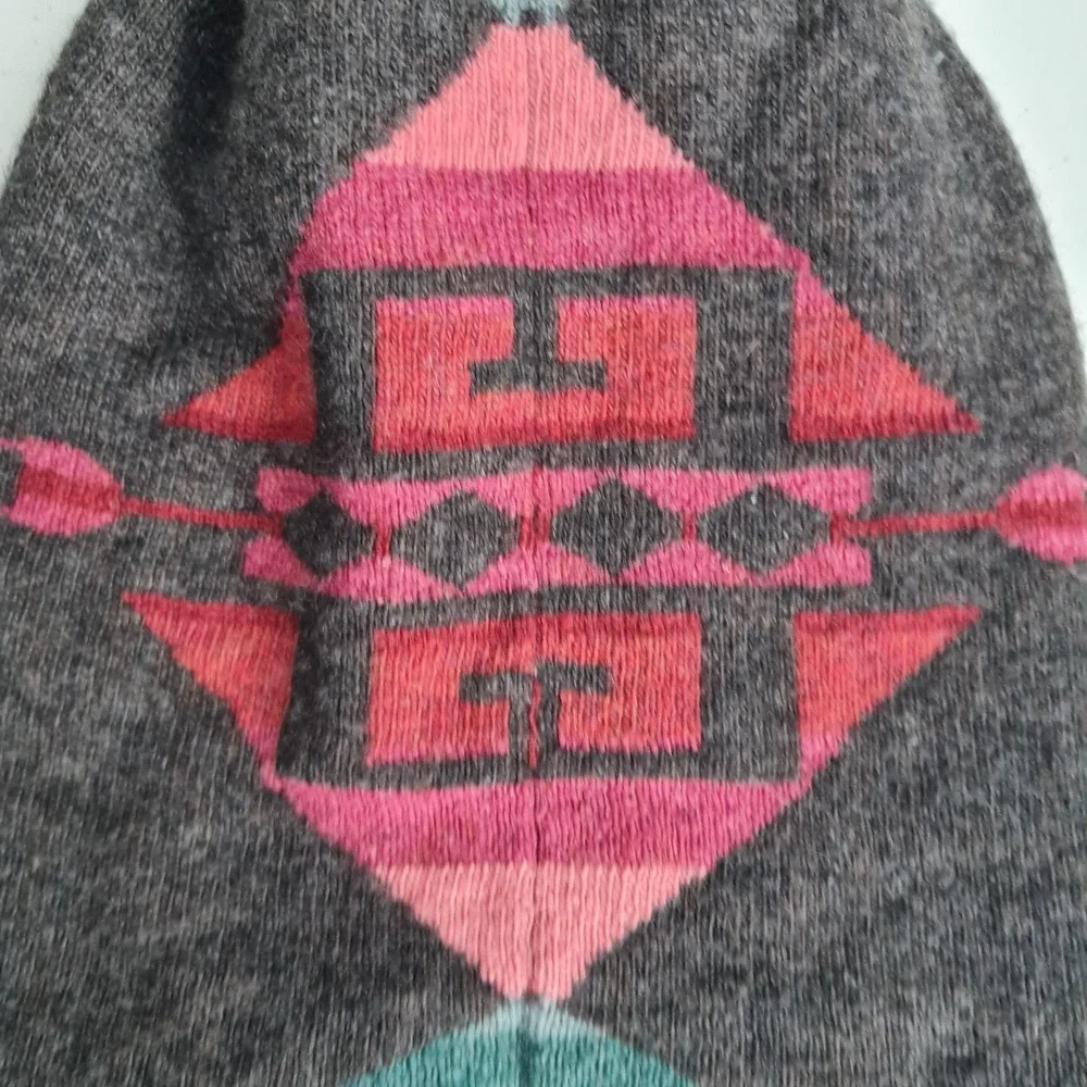 Polo Ralph Lauren Hat Beanie Mens One Size Multicolor Aztec Wool Knit Tribal